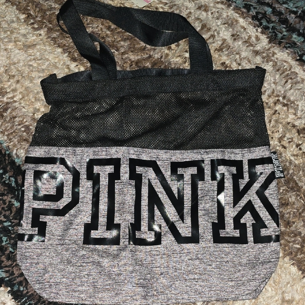 PINK Victoria's Secret Black and Gray Tote